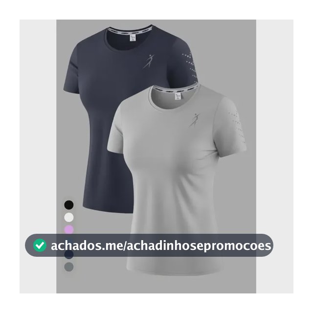 Kit 2 Camisetas Dry Fit  Feminina Fitness Academia Treino