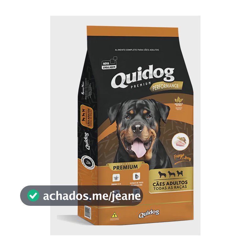 Ração Quidog Performance Para Cães Adultos Todos Os Portes 15kg