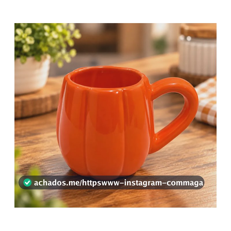 Caneca De Cerâmica Abóbora Laranja 300ml Para Bebidas Chá Laranja Abóbora Laranja | Abóbora