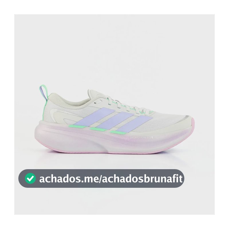 Tênis adidas Supernova Glide Claro Leve Respirável Macio Lilas-verde 37 Br