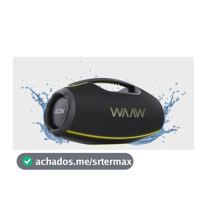 Caixa de Som Portátil Boombox Bluetooth WAAW by Alok Hyperboom 1000 A Prova D’Água 180W