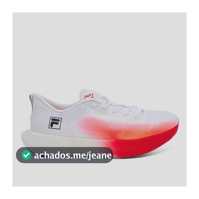 Tênis Fila Kr7 Pro Speed Tech Masculino Corrida Branco/preto/vermelho 43 Br
