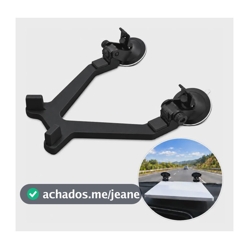 Suporte Starlink Mini Encosto Painel 2 Ventosas Preto