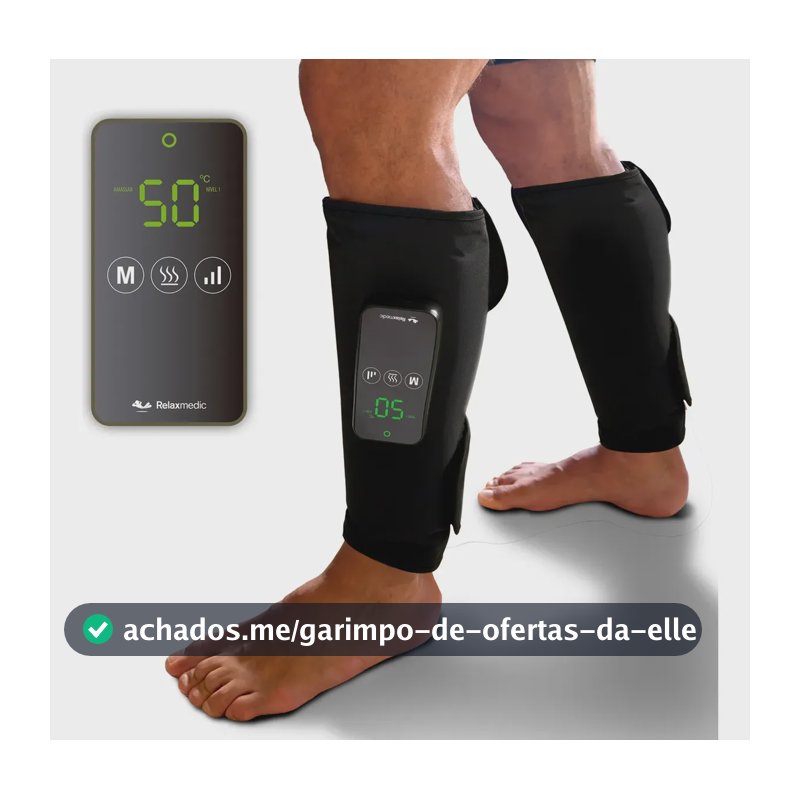 Bota Compressor Panturrilha Aquecimento Relaxmedic Alívio