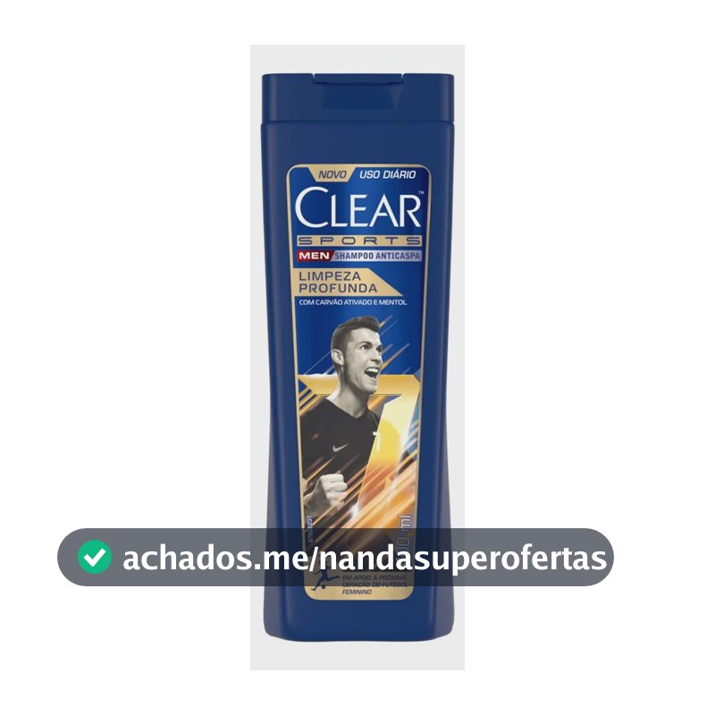 Shampoo Anticaspa Clear Men Sports Cristiano Ronaldo Limpeza Profunda 400 ml