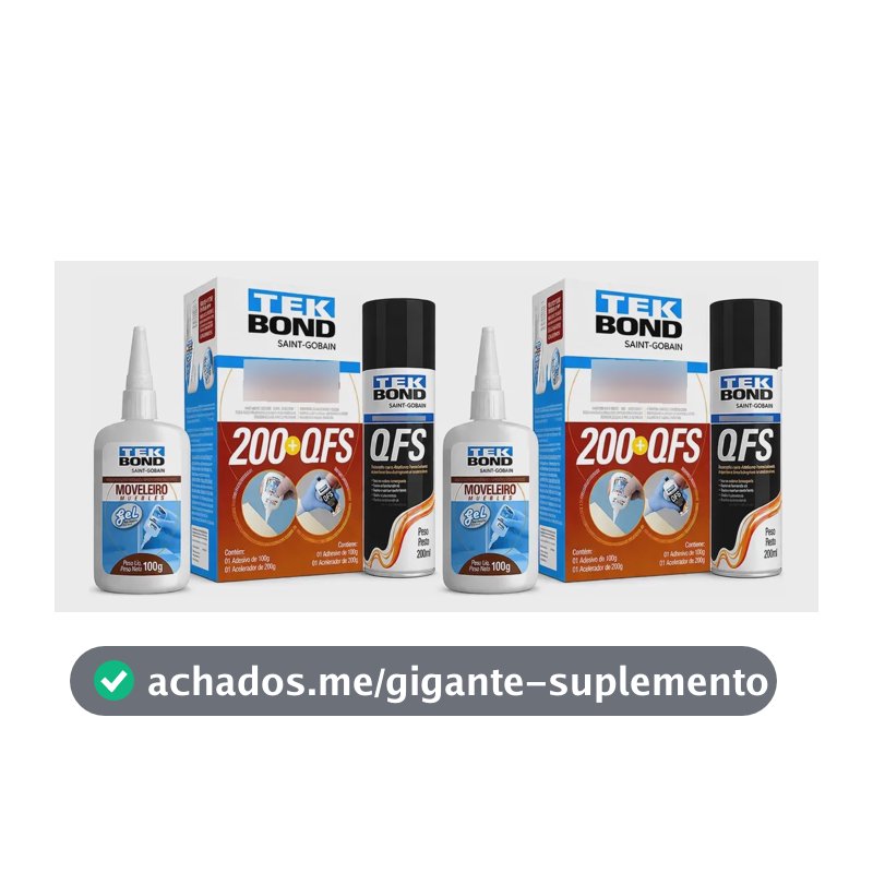 2 Kit Moveleiro Cola Instantânea Gel 200 100g + Qfs 200ml Transparente