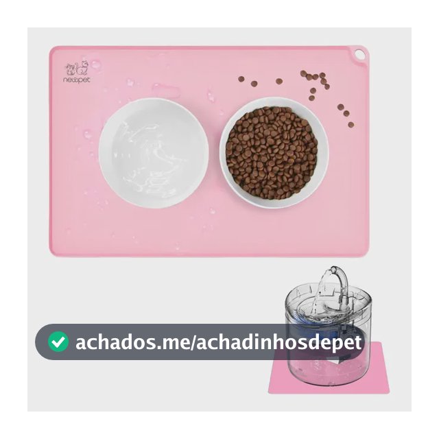Tapete Pet Comedouro Cão Gato P Comida Água Newpet 40x50cm