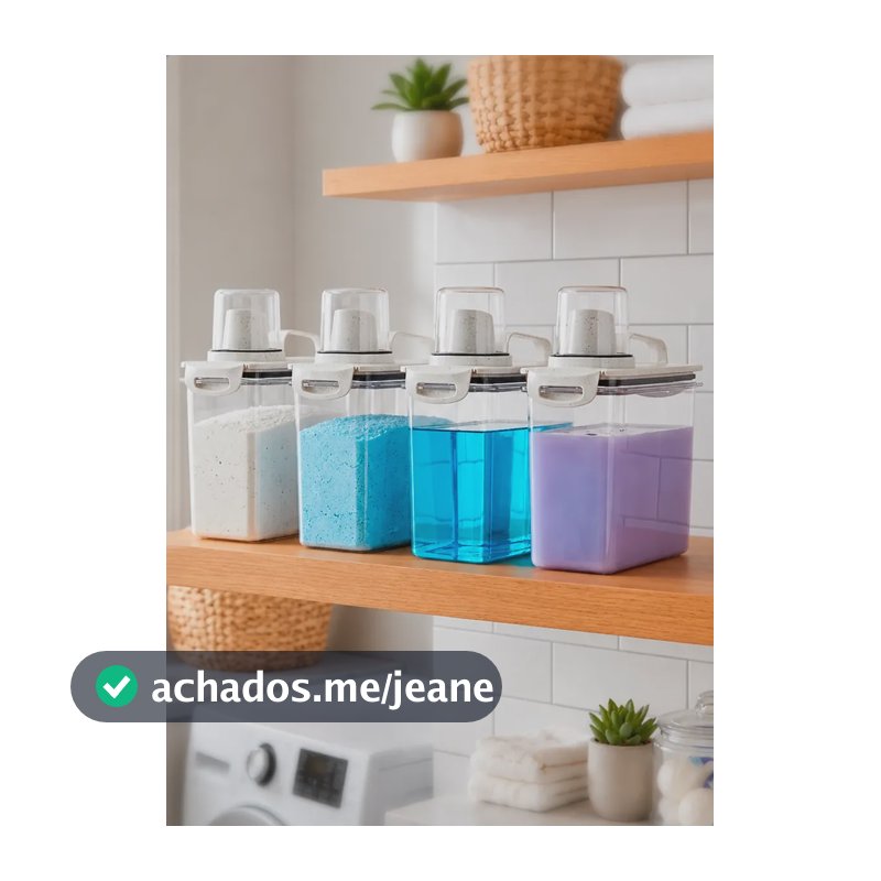 Kit 4 Dispenser Hermético Lavanderia Dosador 1,9l Mármore Mármore