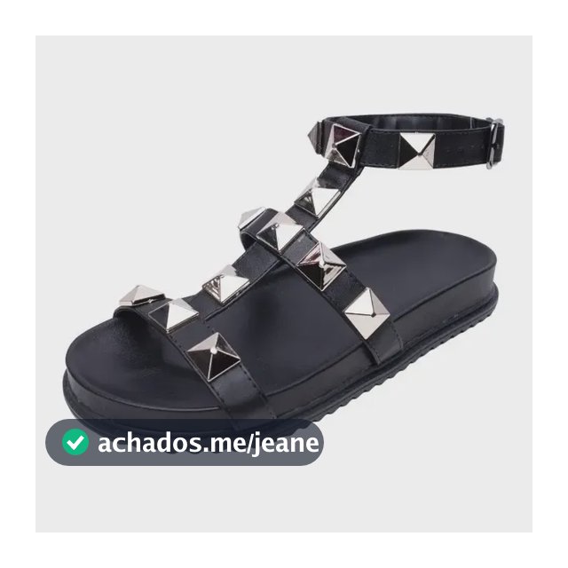 Sandália Rasteira Papete Piramide Preto Tellini Store