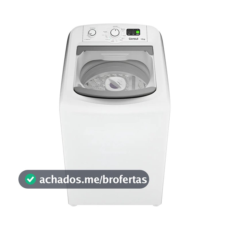 Máquina De Lavar Branca Consul 12kg Com Dosagem Econômica E Cor Branco 110v