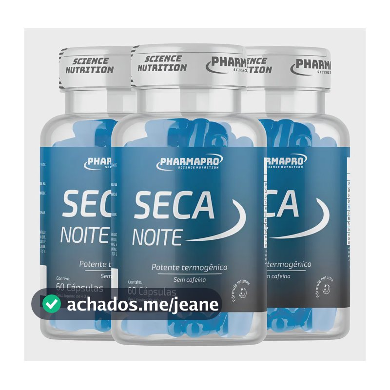 3x Seca Noite Termogenico Triptofano Sem Cafeína 60 Capsulas Sabor Sem Sabor - Pharma Pro