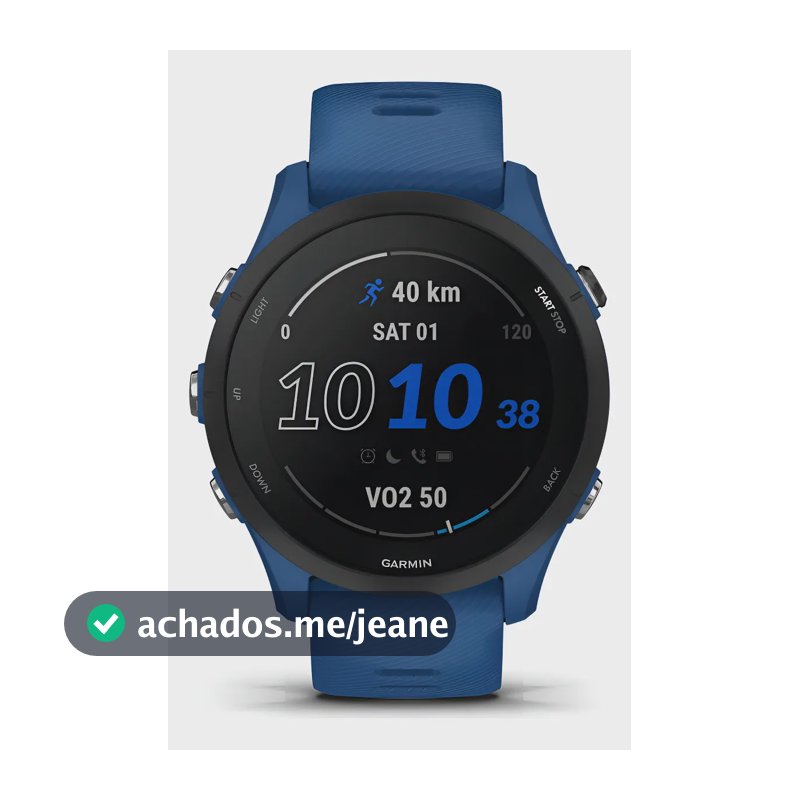 Garmin Forerunner 255 Smartwatch Esportivo Tidal Blue com GPS, Bluetooth e Monitor Cardíaco - 46 mm
