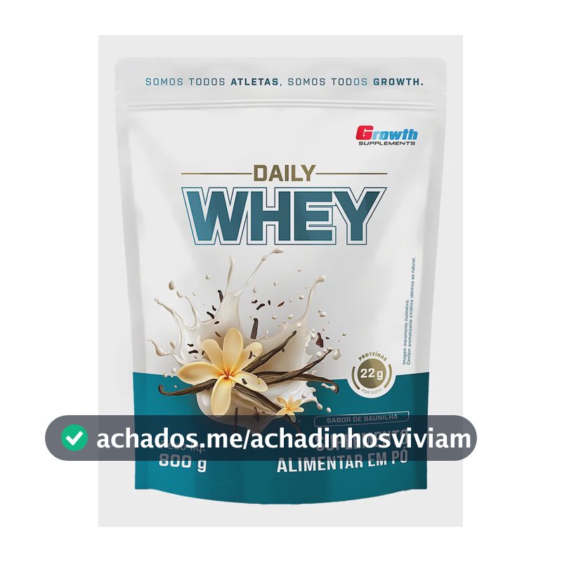 Daily Whey Protein 800g Growth Supplements Baunilha