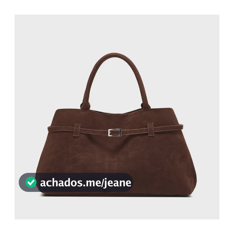 Dazzy Bolsa Tote de Camurça Marrom Ombro Feminina com Alças Formato Espaçoso Tote Fecho de Ímã Seguro