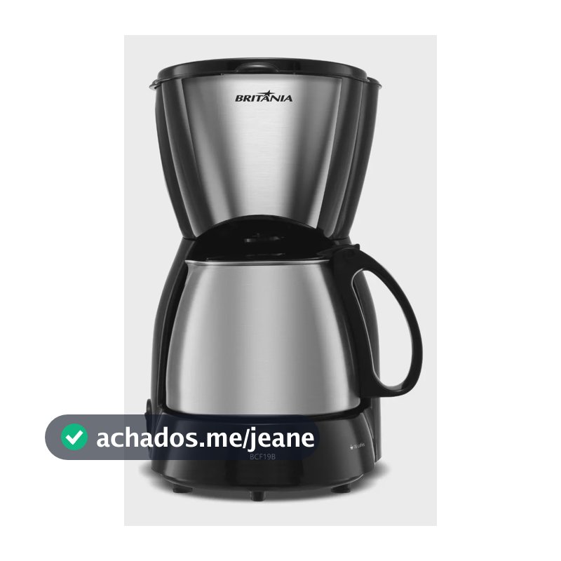 Cafeteira Britânia 18 Cafezinhos Bcf19b Jarra De Inox 550w
