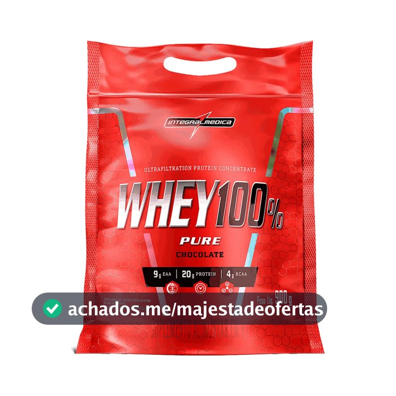 Proteína Integralmédica Whey 100% Pure em pó sabor Chocolate x 900g