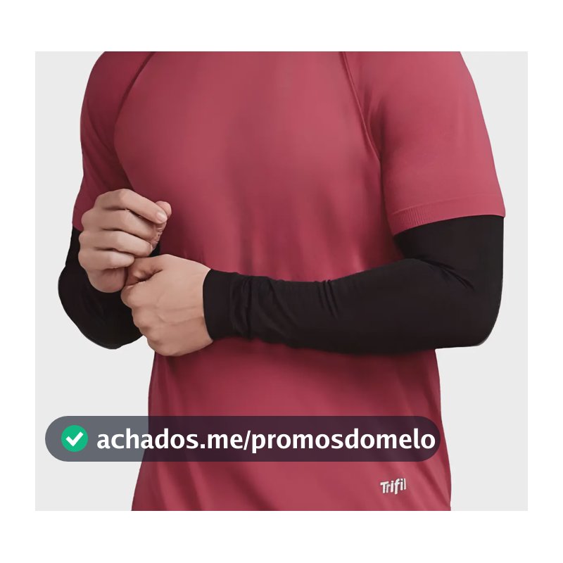 Manguito Trifil Uv Corrida Ciclismo Compressão Proteção Sola Cor Preto Tamanho Único