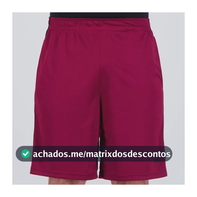 Bermuda adidas 3 Stripes Bordô E Preta