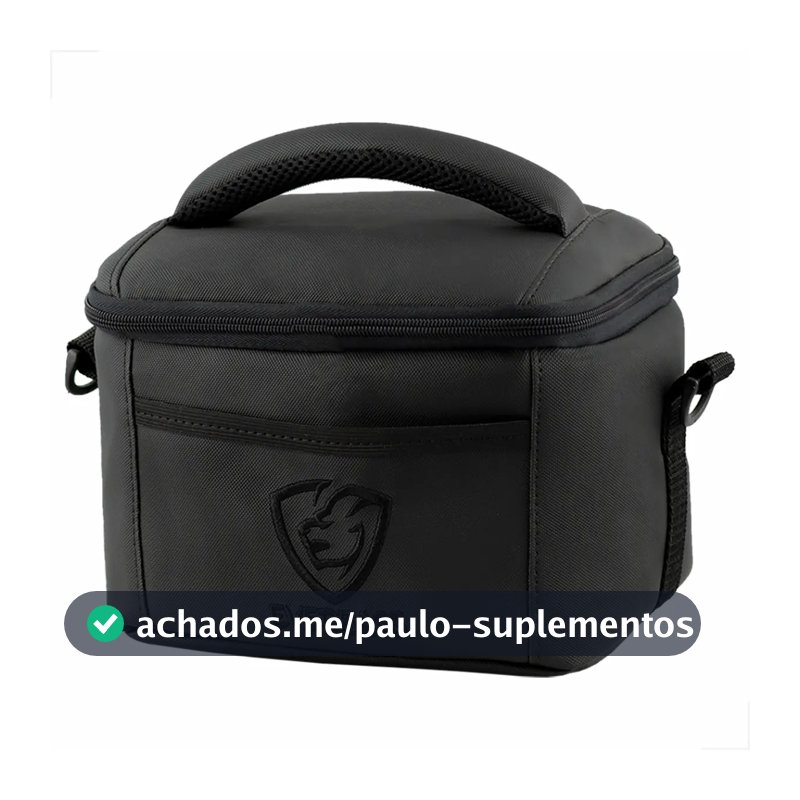 Lancheira térmica Everbags Fit-lancheira 7L em tecido emborrachado Preto