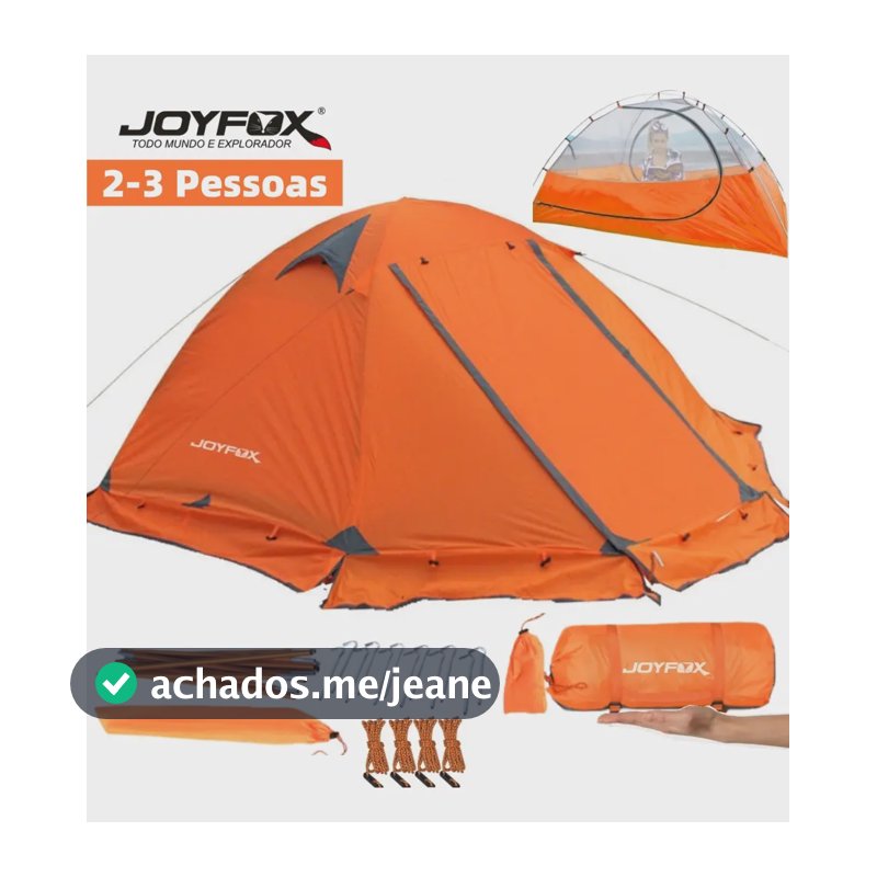Barraca Joyfox Para 2 Pessoas, Impermeável 3500mm e Ultraleve
