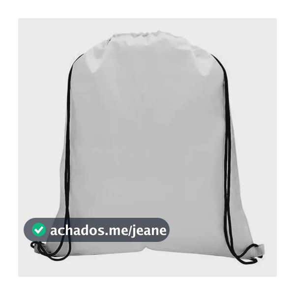 Kit 60 Mochilas Em Oxford Para Sublimação Tamanho 20x30 Branco Liso