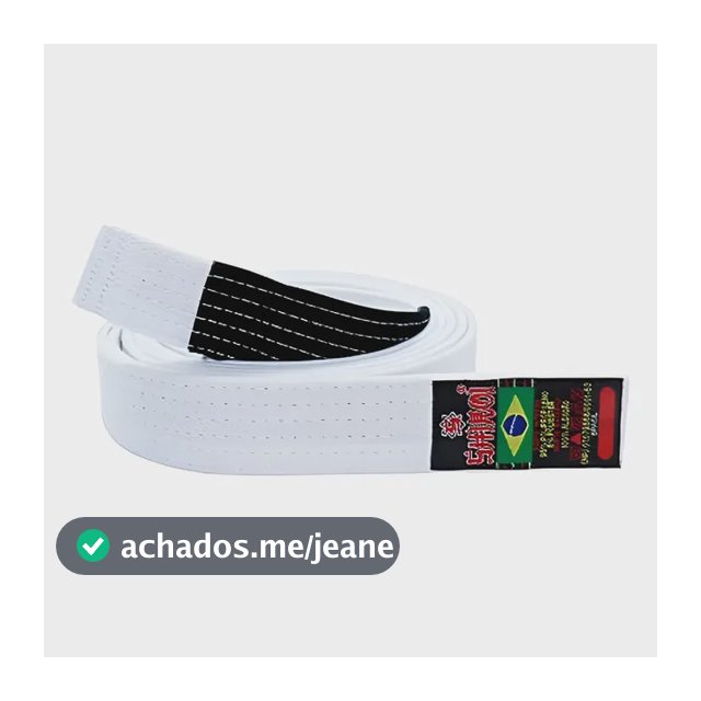 Faixa Jiu Jitsu Branca Colorida Ou Preta Padrão C/ Ponteira