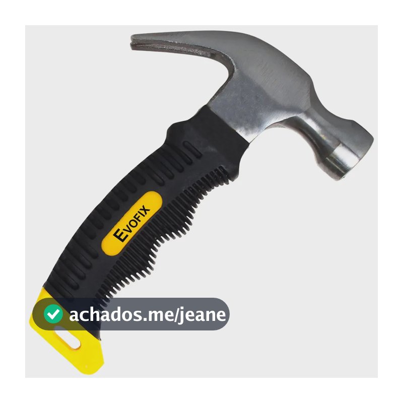 Martelo de Unha EVOFIX Mini para Pequenos Reparos e Artesanato com Cabo Emborrachado