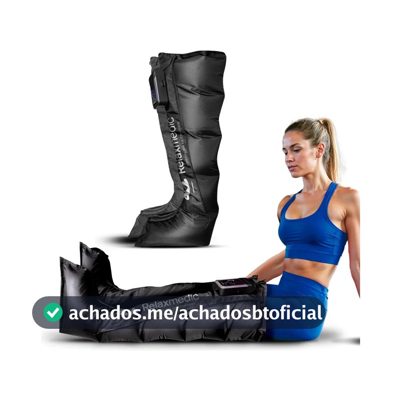 Bota De Compressão Pneumática F10 Pro Sem Fio Relaxmedic Cor Preto G