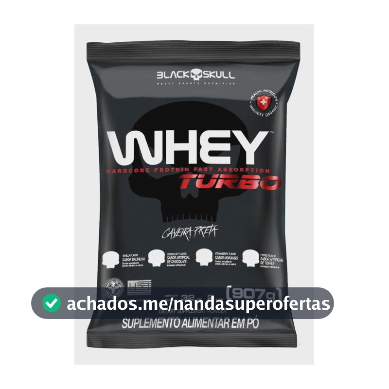 Suplemento en pó Black Skull Caveira Preta- Proteínas de Whey sabor baunilha x 907g