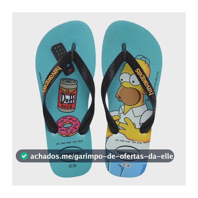Lançamento Chinelo Havaianas Simpsons Original
