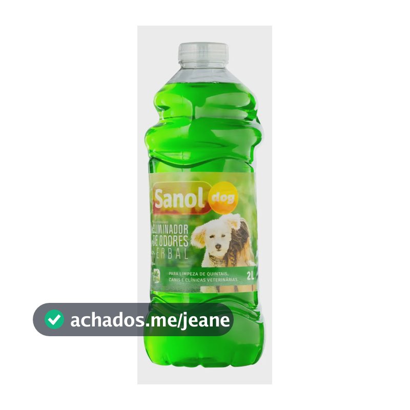 Eliminador De Odores Pet Cães Sanol 2 L Herbal Limpeza Canil