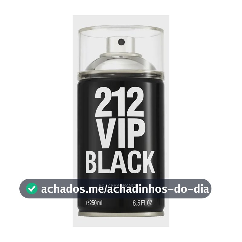 Body Spray Carolina Herrera 212 VIP Black masculino 250 ml