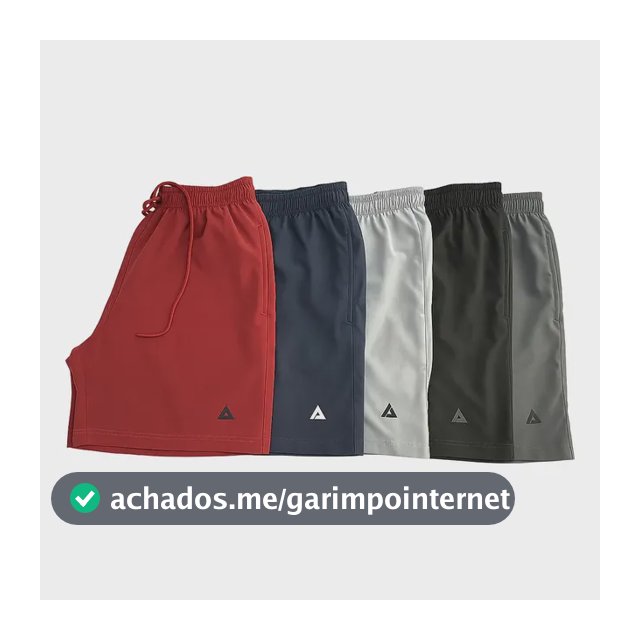 Kit 5 Bermudas Masculinas Dry Fit Secagem Rápida Academia