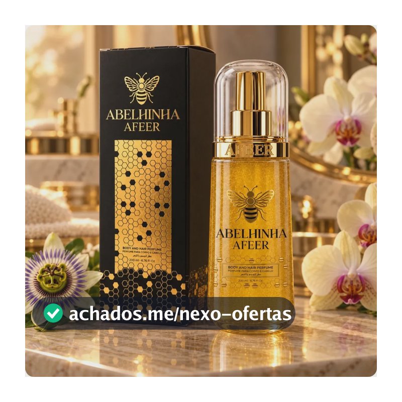 Body Splash Perfume Abelhinha Atheeri Afeer Body and Hair Spray Corporal E Capilar 200ml Árabe Sensação Feminina Bbb