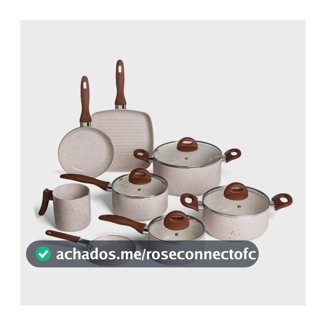 Conj de Panelas 8 Peças Ceramic Life Smart Plus Vanilla - Brinox