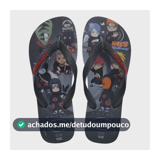 Chinelo Havaianas Naruto Shippuden Original Top Akatsuki