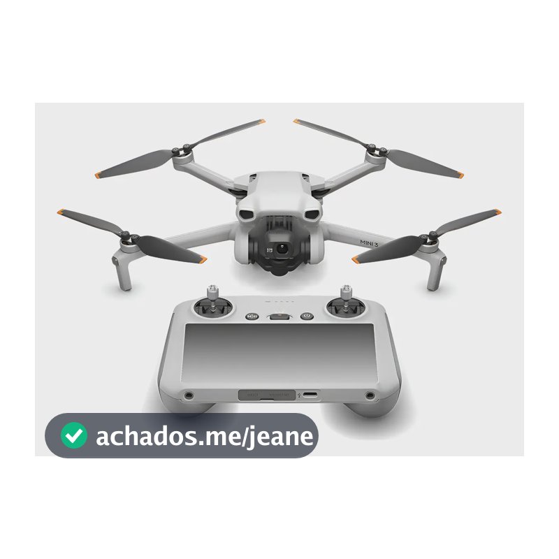 Drone Dji Mini 3 (dji Rc) + Fly More Combo Com Tela - Dji033 Cinza