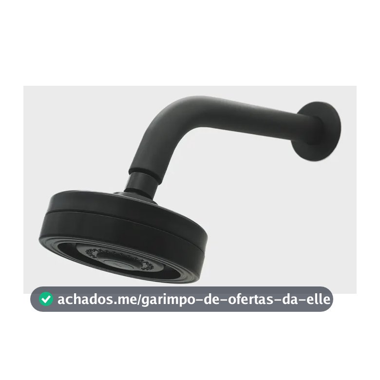 Chuveiro Autolimpante Metal Preto Articulável Shophidraulica Diâmetro 5 cm