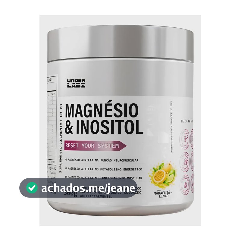 Magnésio Bisglicinato Inositol Under Labz Taurina Glicina Maracuja Com Limao 300g