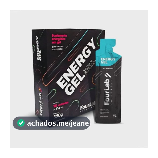 Gel De Carboidrato Fourlab Agua De Coco 10 Sachês Ciclismo Endurance