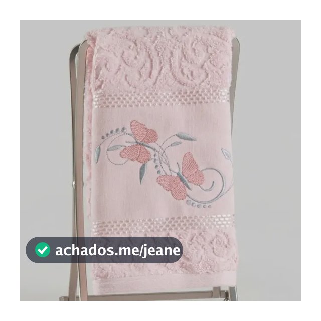 Toalha Lavabo Karsten 50x33cm Visita Mão Bordada Algodão Rosa Borboleta