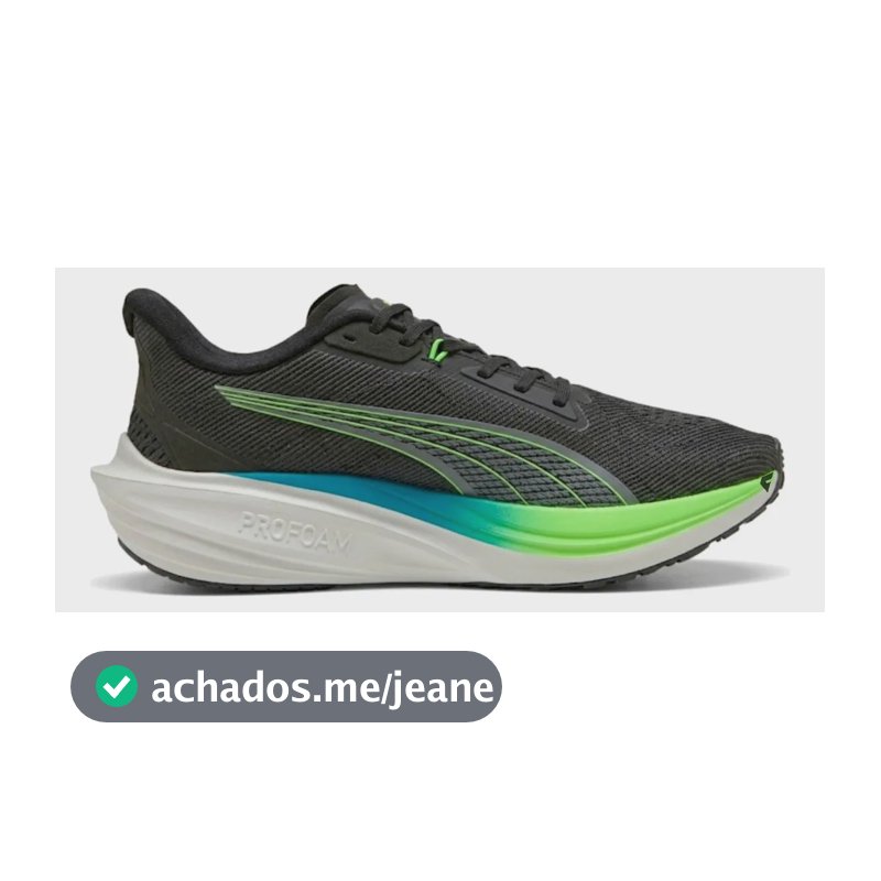 Tenis Puma Darter Pro Masculino Preto Azul E Verde Liso 42 Br