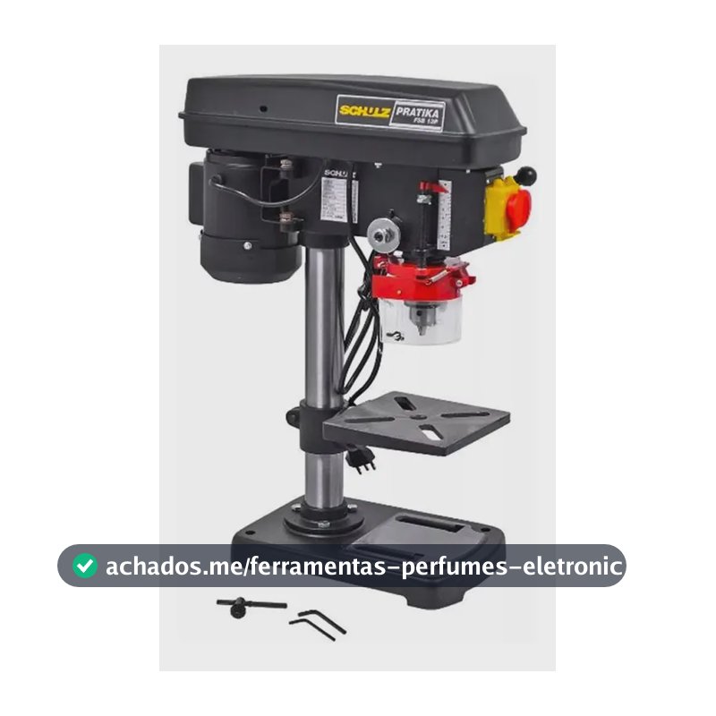 Furadeira De Bancada Schulz 1/2'' 13mm 5 Vel. Pratika Fsb13p Cor Preto