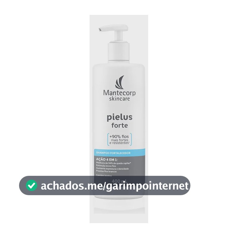 Shampoo Fortalecedor Pielus Forte 400ml Mantecorp