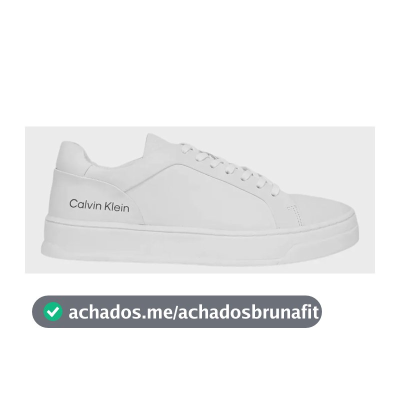 Tênis Calvin Klein Masculino Slip-on Couro Clean Original Branco 40 Br