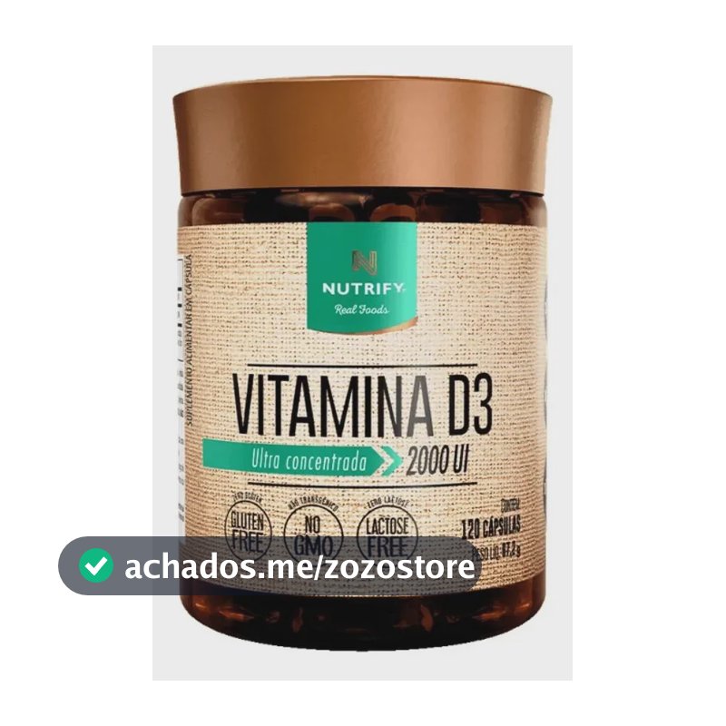 Vitamina D3 Nutrify em cápsula Sem sabor de 120 un