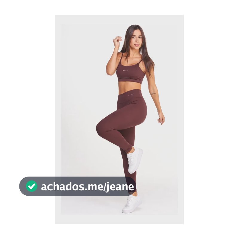 Conjunto Fitness Academia Feminino Top E Calça Poliamida Fondue G