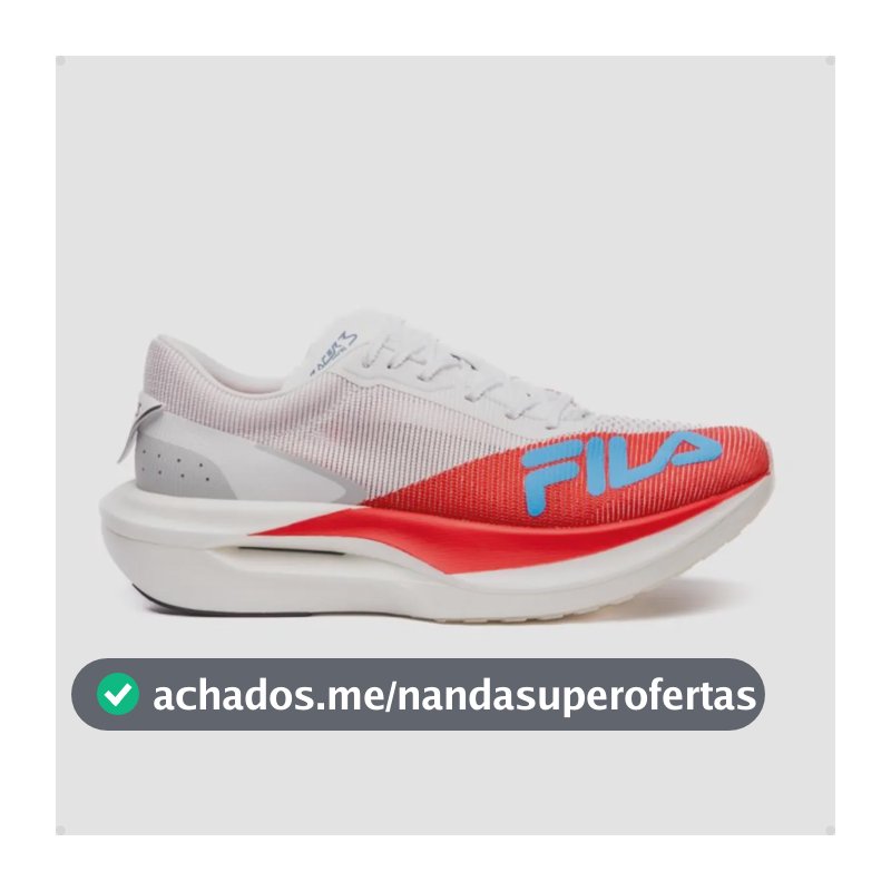Tênis Fila Racer Carbon 3 Placa Carbono Corrida Branco/vermelho 39 Br
