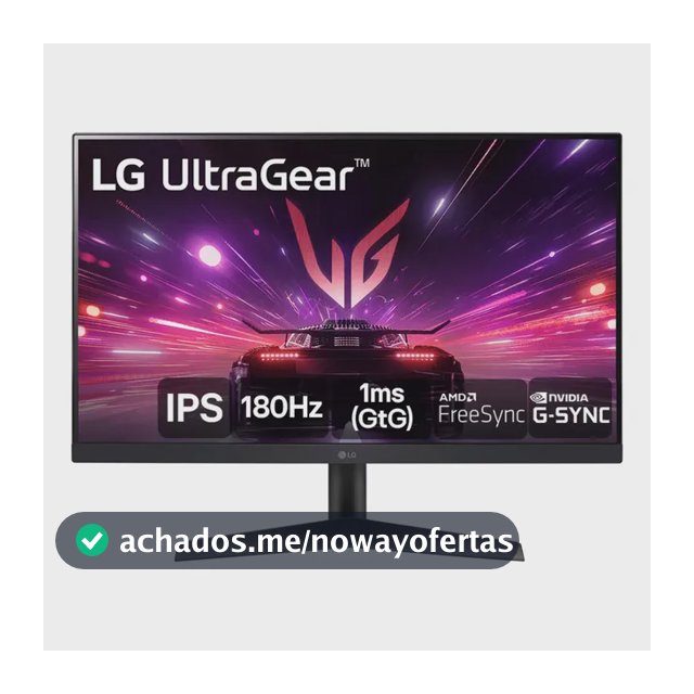 Monitor Gamer LG UltraGear 24”IPS Full HD 180Hz 1ms (GtG) NVIDIA G-SYNC AMD FreeSync HDR10 sRGB 99% HDMI DisplayPort, Preto- 24GS60F
