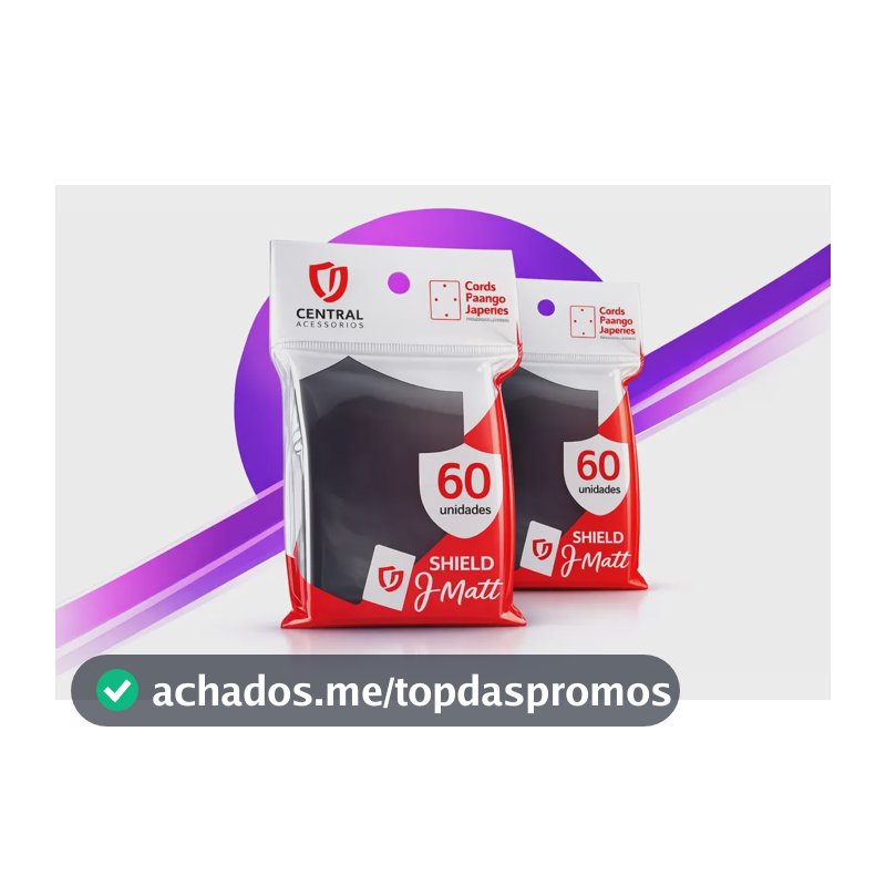 Kit 2 Central Shield Sleeves Small Matte Preto 120und Yugioh Toploader Proteção Cartinhas